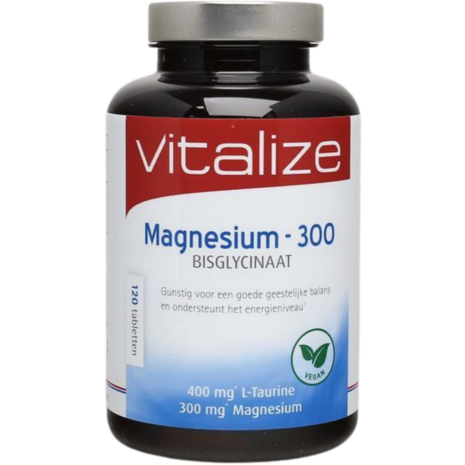 Vitalize Magnesium 300 Bisglycinaat Supplement met L-Taurine