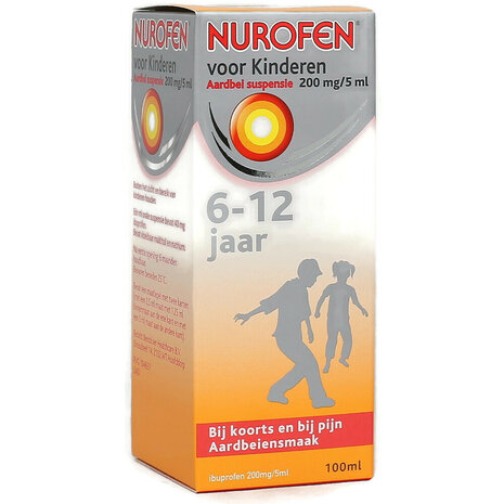 Nurofen voor Kinderen Aardbei Suspensie 200 mg/5 ml