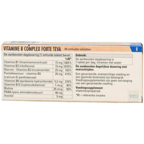 Teva Vitamine B Complex Forte 30tb