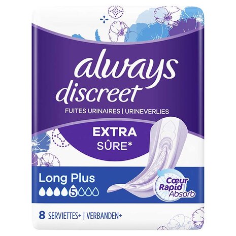Always Discreet Long Plus Incontinence 8 St