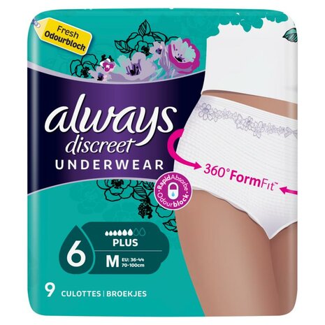 Always Discreet Underwear Broekjes Maat M 9st