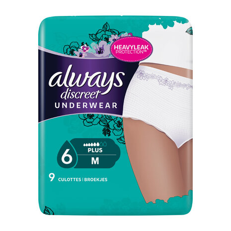 Always Discreet Underwear Broekjes Maat M 9st