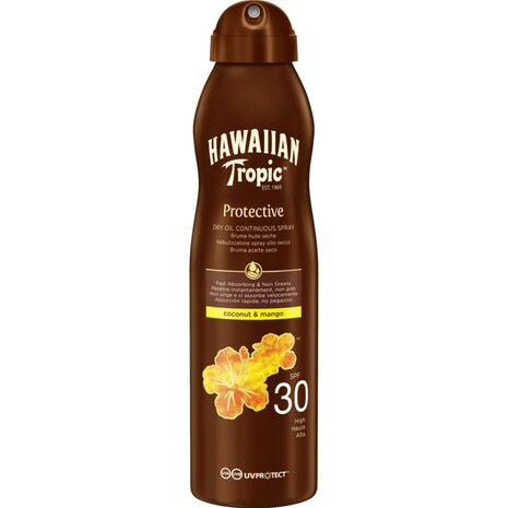 Hawaiian Tropic Protective Dry Oil M&amp;c C-spray Spf30 180ml