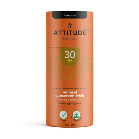 Attitude Sun Care Zonnebrandstick Oranjebl Plasticvr Spf30 85g