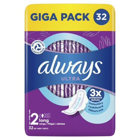 Always Ultra Maandver Long Plus Giga Pack 32st