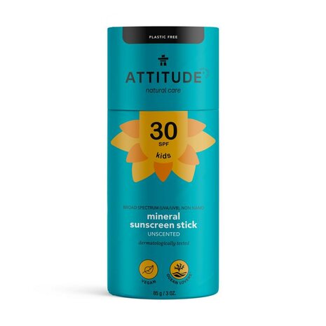 Attitude Sun Care Baby &amp; Kids Stick Parfumvrij Spf30 85g