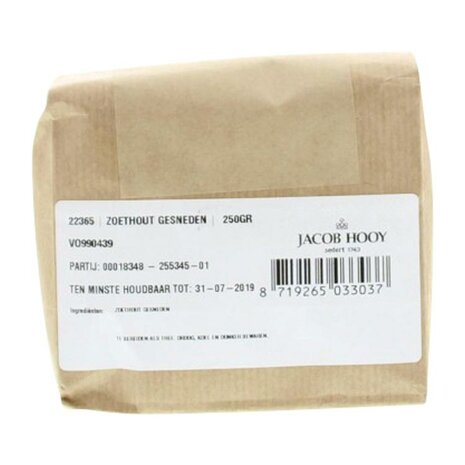 Jacob Hooy Zoethout Gesneden 250g
