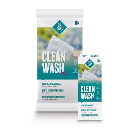 Dr. Care Clean Wash Washandjes Droog 5 St