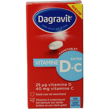 Dagravit Vitamine D3 25mcg Vitamine C 120ktb