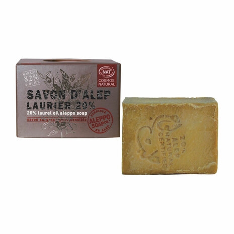 Aleppo Soap Co Savon D&#039;alep Cosmos Nat. 20% Laurier 200 Gr