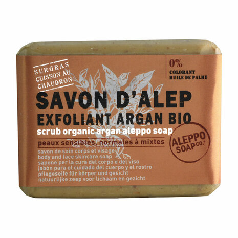 Aleppo Soap Co Zeep Exfoliant Argan Bio 100g
