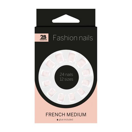 2b Nails French Medium 24st