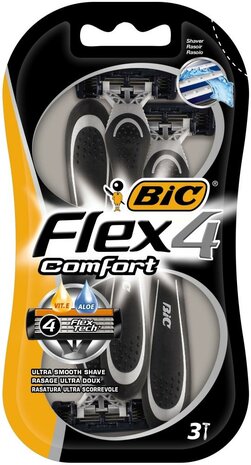 Bic Flex 4 Comfort Mesjes Blister 3st