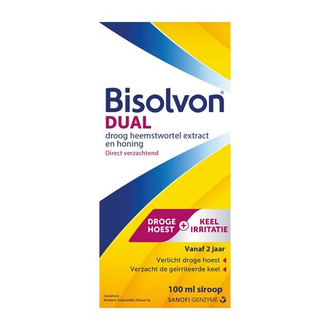 Bisolvon Dual Droge Hoest/keelirritatie Siroop 100ml
