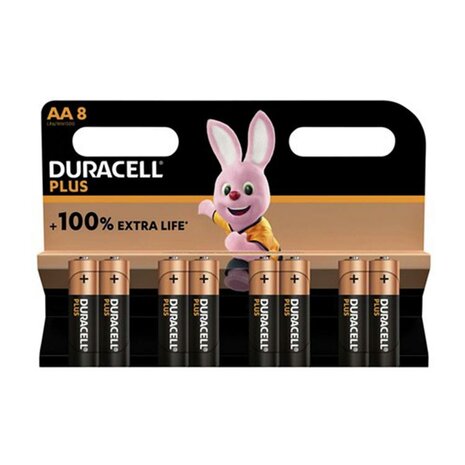 Duracell Plus Alkaline 100% Aa Lr6 8 St