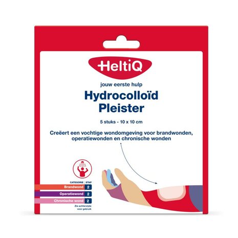 Heltiq Hydrocolloid Pleisters 10 X 10cm 5st