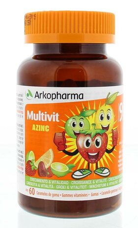 Azinc Multi Vitamine Fruitgum 60st