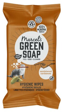 Marcel&#039;s Gr Soap Cleansing Wipes Sandelhout &amp; Kardemom 60st