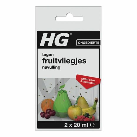 Hg X Fruitvliegjesval Navul 20ml 2x20ml