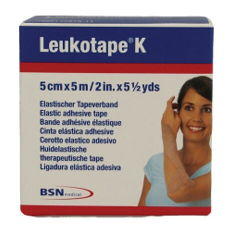 Leukotape K Elastische Tape 5m X 5cm Huidkleur 1st