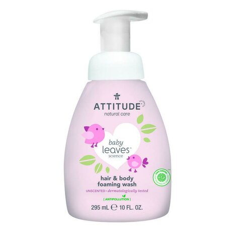 Attitude Baby Leaves 2in1 Foaming Hair &amp; Body Wash Parfumvr 295ml