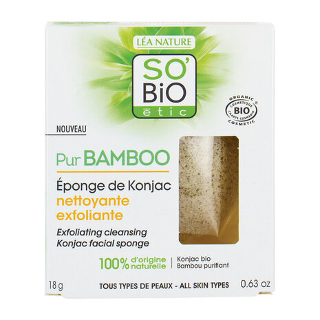 So Bio Etic Bamboo Konjac Facial Sponge 1 St