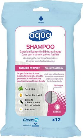 Aqua Washandjes Shampoo 12st