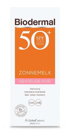 Biodermal Zonnemelk Gevoelige Huid Spf50+ 200ml