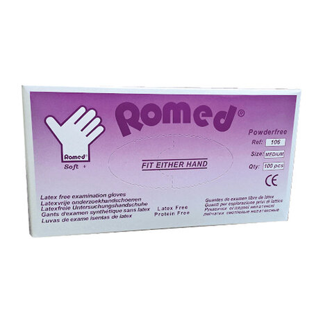 Romed Soft+ Latexvrije Handsch Poedervrij M 100 St