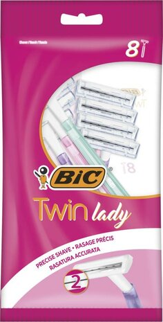 Bic Twin Lady Shaver Pouch 8 8st
