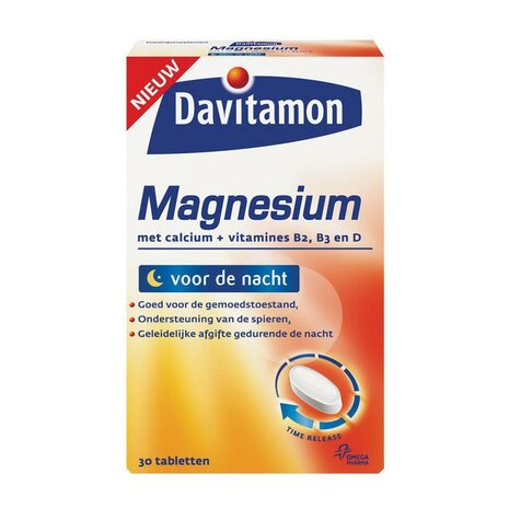 Davitamon Magnesium Speciaal Voor De Nacht 30tb