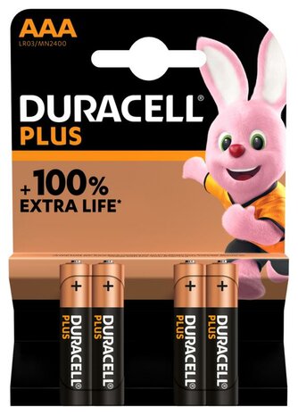 Duracell Alkaline Plus Aaa 4st