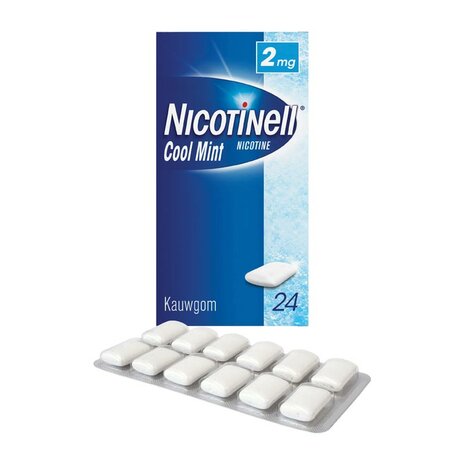 Nicotinell Kauwgom Cool Mint 2 Mg 24st