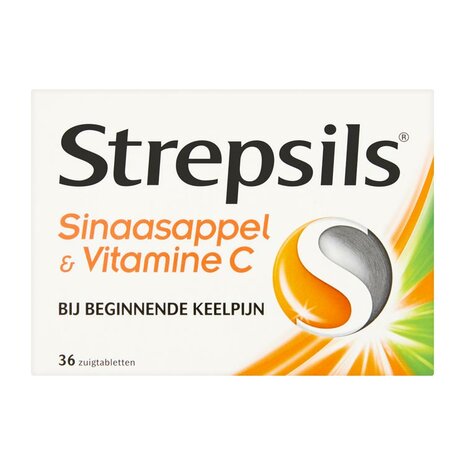 Strepsils Sinaasappel / Vitamine C 36zt