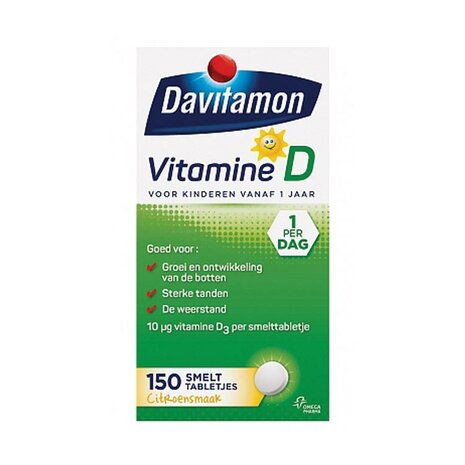 Davitamon Vitamine D Kind Smelttablet 150tb