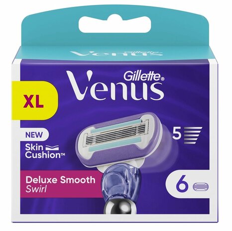 Gillette Venus Deluxe Smooth Swirl Mesjes 6 St Nieuw