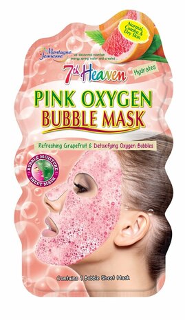 Montagne 7th Heaven Face Mask Pink Oxygen Bubble Sheet 1st