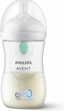 Avent Zuigfles Natural Airfree 260 Ml Olifant 1st