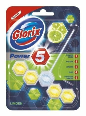 Glorix Wc Blok 55 Gram Power 5 Citrus 1stuks