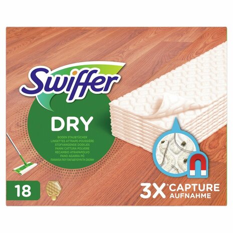 Swiffer Sweeper Dry Vloerdoekjes Voor Hout En Laminaat Navul 18 St 0