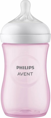 Avent Zuigfles Natural 3.0 260 Ml Roze 1st