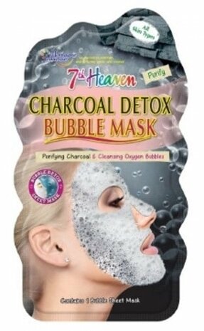 Montagne 7th Heaven Face Mask Charcoal Detox Bubble Sheet 1st