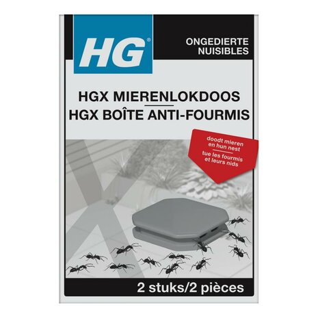 HG X Mierenlokdoos voor Effectieve Bestrijding van Mieren - 2 Stuks