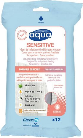 Aqua Washandjes Sensitive 12st