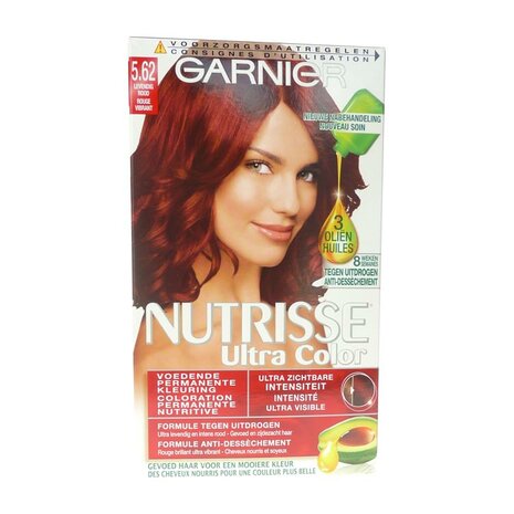 Garnier Nutrisse Ultra Color Levendig Rood Haarkleuring 5.62 - Intense Roodtint