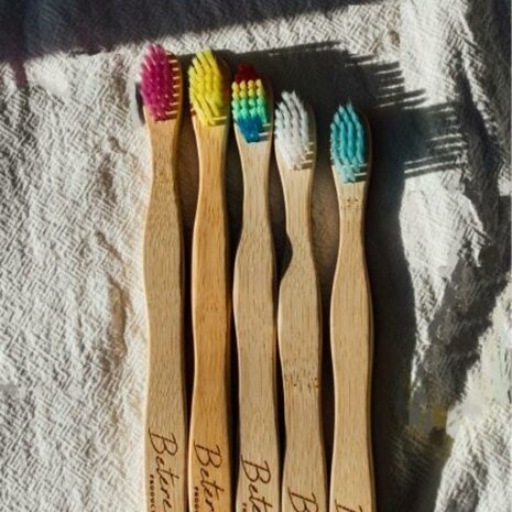 Betereproducten Bamboe Tandenborstel Voor Kinderen Wit 1st