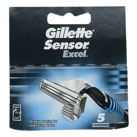 Gillette Sensor Excel Scheermesjes - 5 Stuks - Comfortabel En Glad Scheren