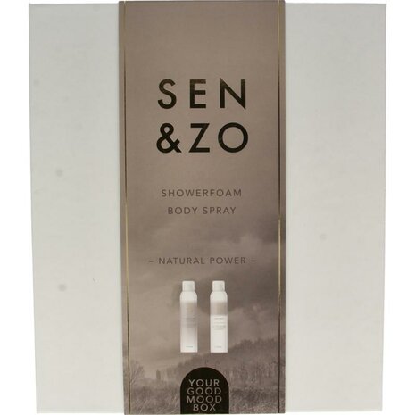 Sen &amp; Zo Luxe cadeaubox natural power showerfoam/bodyspray 1set