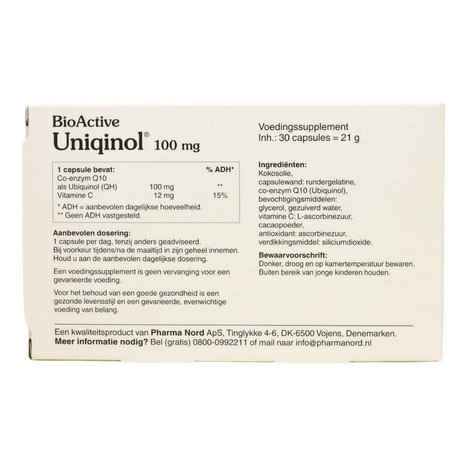 Pharma Nord BioActive Q10 Uniquinol 100mg Capsules