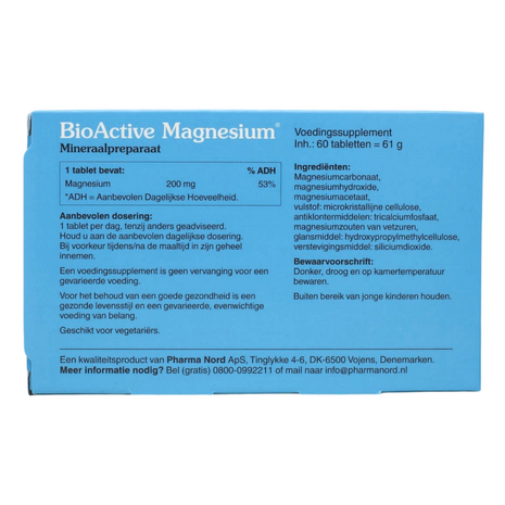 BioActive Magnesium Tabletten - Pharma Nord - 60 Tabletten